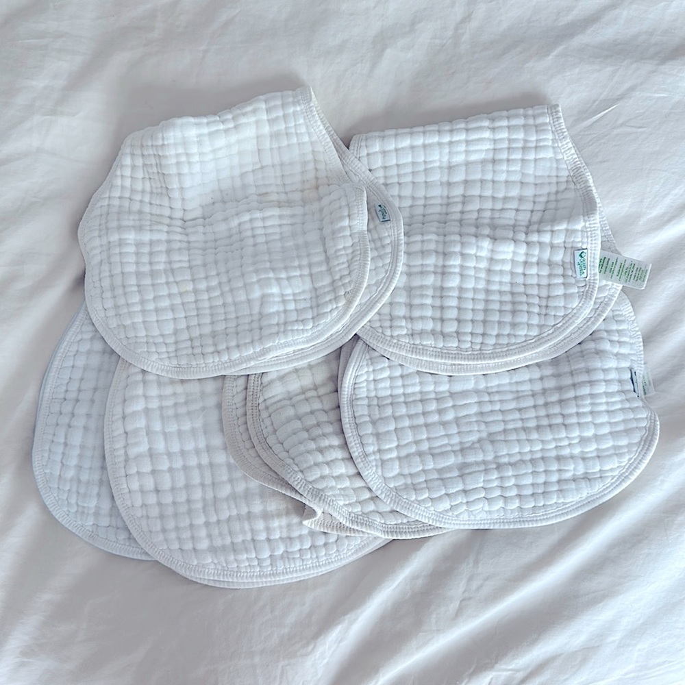 (6) Green Sprouts Burp Cloths